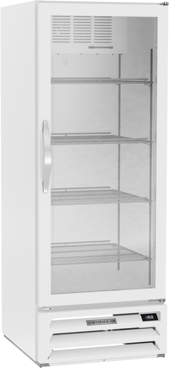 Beverage-Air - 24" MarketMax White Merchandiser Freezer w/ 1 Swing Glass Door - MMF12HC-1-W