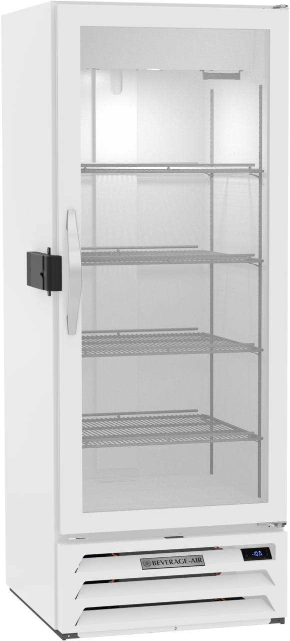 Beverage-Air - 25" MarketMax IQ White Merchandiser Freezer w/ 1 Swing Glass Door - MMF12HC-1-W-IQ