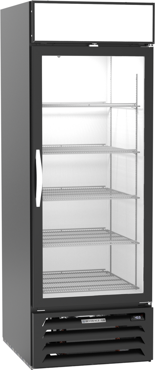 Beverage-Air - 27" MarketMax Black Merchandiser Freezer w/ 1 Swing Glass Door - MMF23HC-1-B