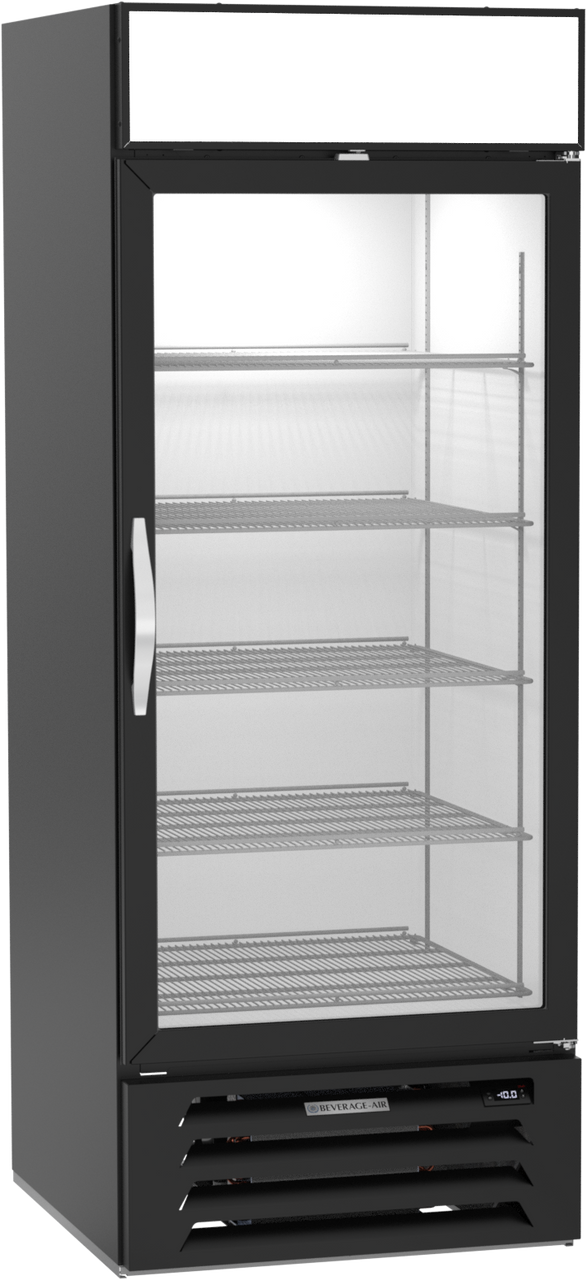Beverage-Air - 30" MarketMax Black Merchandiser Freezer w/ 1 Swing Glass Door - MMF27HC-1-B