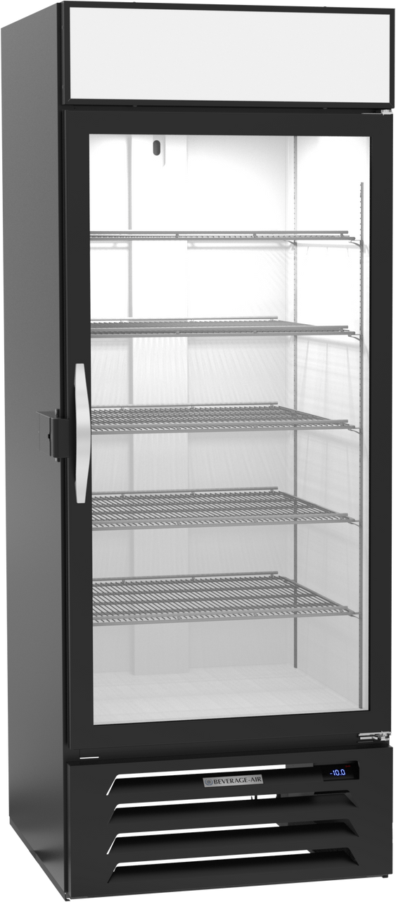 Beverage-Air - 30" MarketMax IQ Black Merchandiser Freezer w/ 1 Swing Glass Door - MMF27HC-1-B-IQ