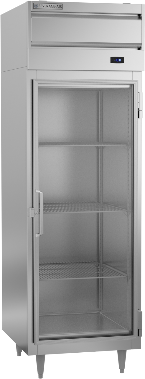 Beverage-Air - 27" P Series Stainless Steel Reach-In Freezer w/ 1 Glass Swing Door - PF1HC-1BG