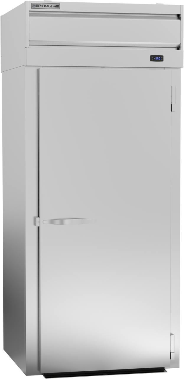 Beverage-Air - 36" P Series Stainless Steel Roll-Thru Freezer w/ 2 Solid Swing Doors - PFT1HC-1AS