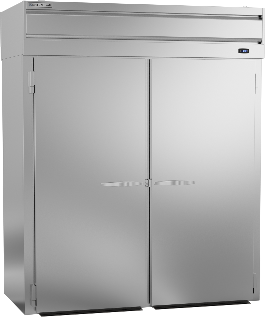 Beverage-Air - 69" P Series Stainless Steel Roll-Thru Freezer w/ 4 Solid Swing Doors - PFT2HC-1AS