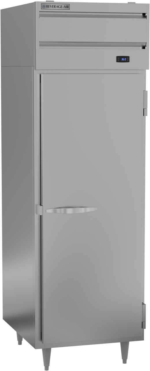 Beverage-Air - 27" P Series Stainless Steel Reach-In Refrigerator w/ 1 Solid Swing Door - PR1HC-1AS