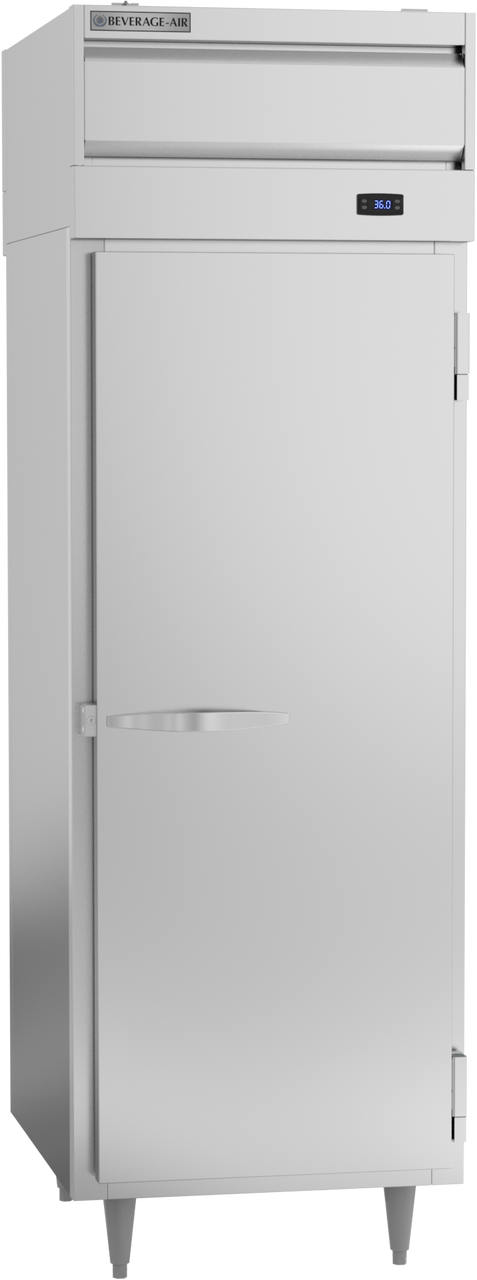 Beverage-Air - 27" P Series Stainless Steel Pass-Thru Refrigerator w/ 2 Solid Swing Doors - PRD1HC-1AS