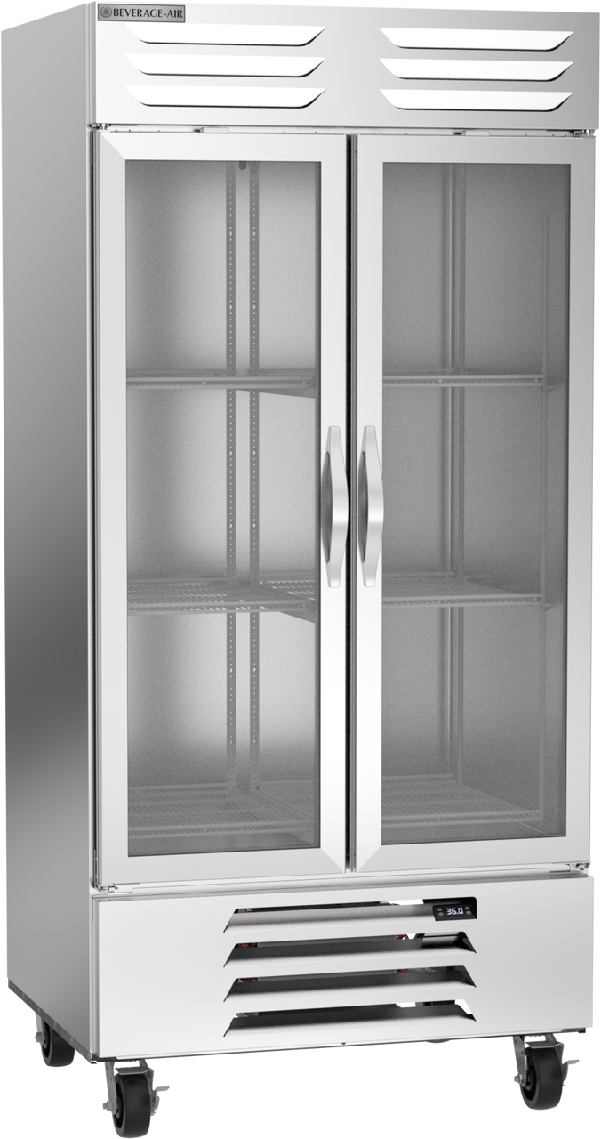 Beverage-Air - 39" Vista Reach-In Refrigerator w/ 2 Glass Swing Doors - RB35HC-1G