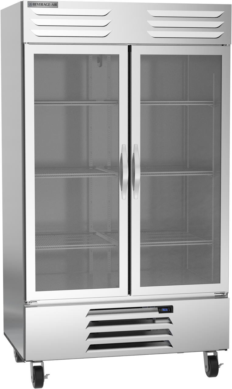 Beverage-Air - 47" Vista Reach-In Refrigerator w/ 2 Glass Swing Doors - RB44HC-1G