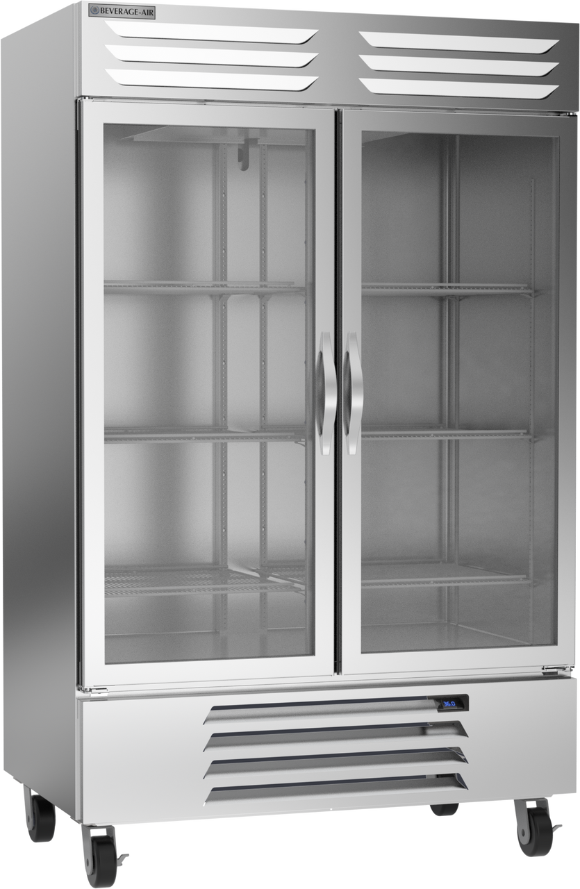 Beverage-Air - 52" Vista Reach-In Refrigerator w/ 2 Glass Swing Doors - RB49HC-1G