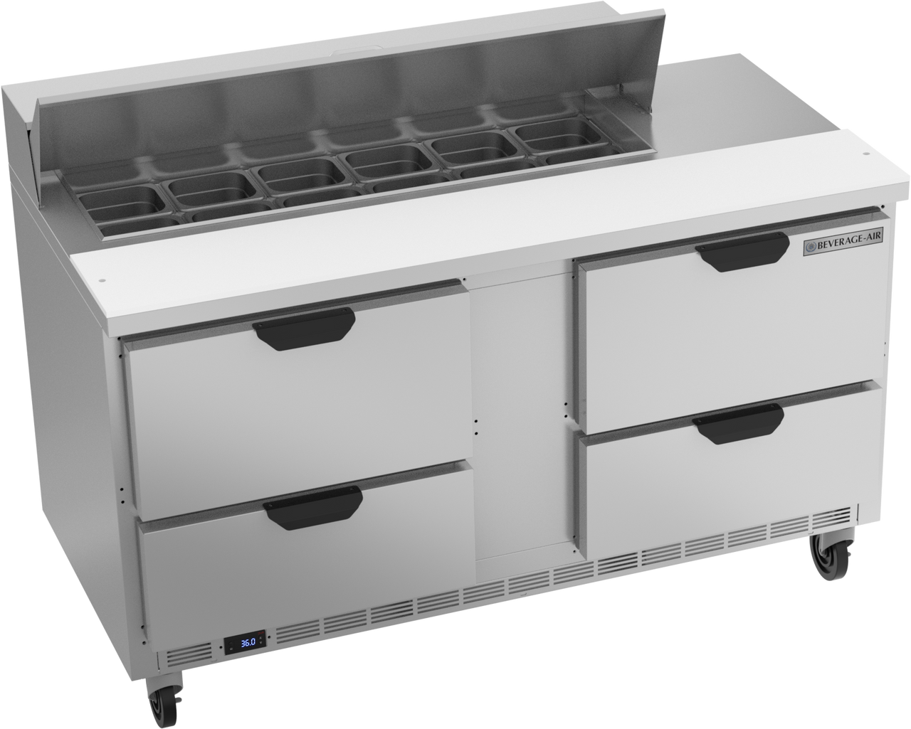 Beverage-Air - 60" Sandwich Prep Table w/ 4 Drawers - SPED60HC-12-4