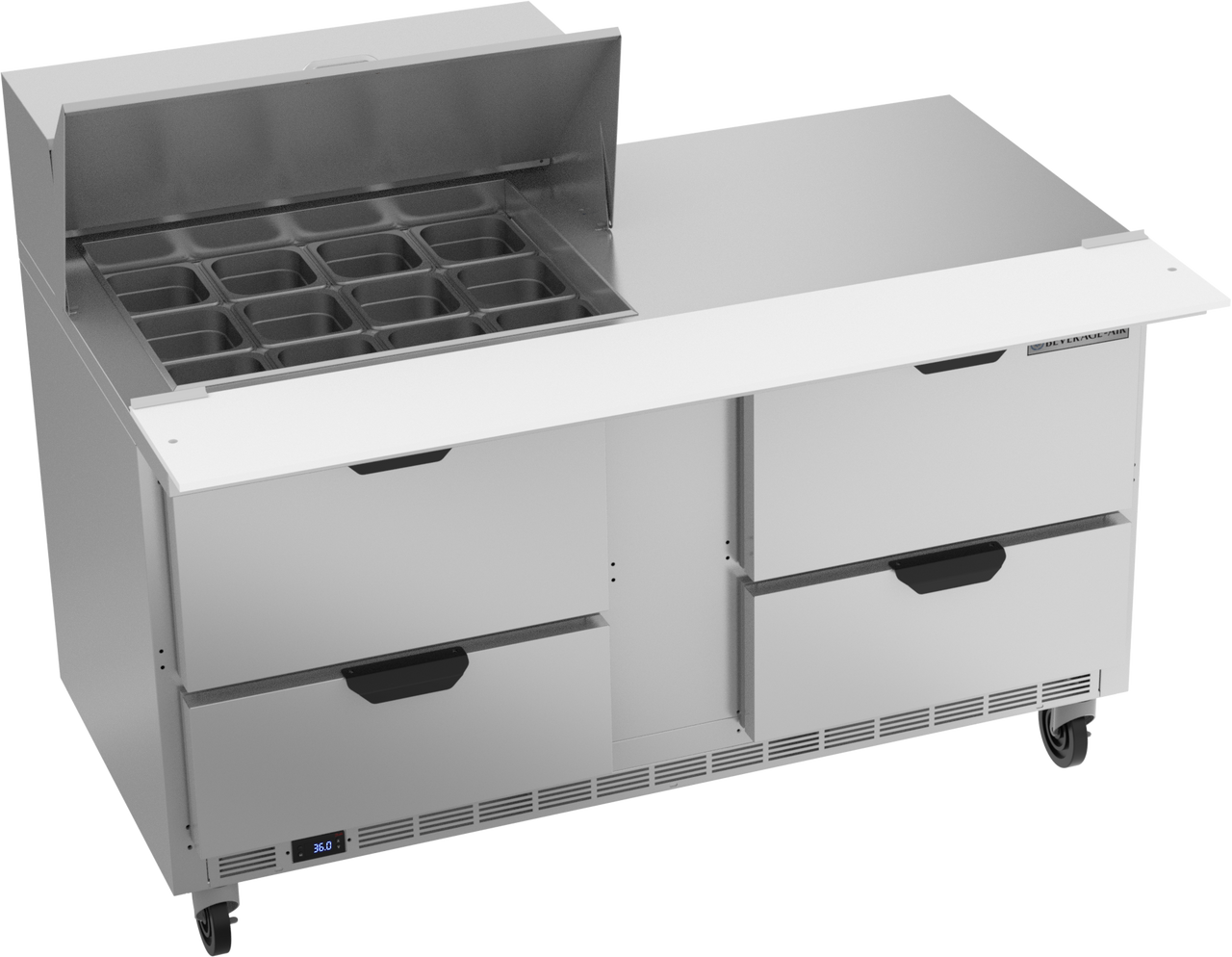 Beverage-Air - 60" Mega Top Sandwich Prep Table w/ 4 Drawers - SPED60HC-12M-4