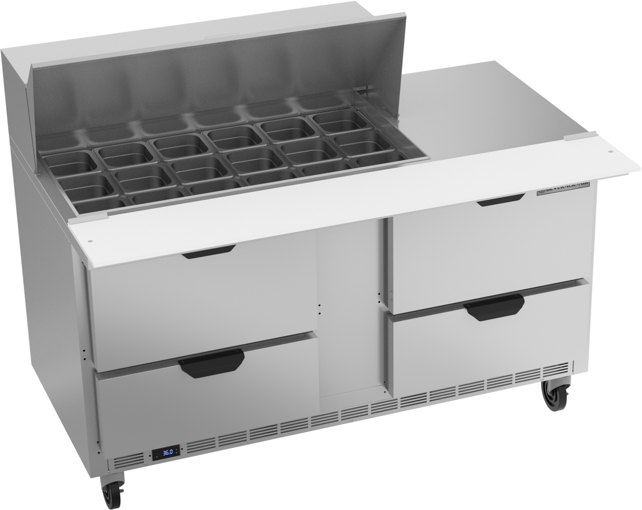Beverage-Air - 60" Mega Top Sandwich Prep Table w/ 4 Drawers - SPED60HC-18M-4