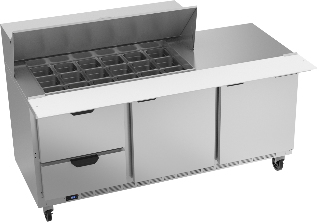 Beverage-Air - 72" Mega Top Sandwich Prep Table w/ 2 Drawers & 2 Doors - SPED72HC-18M-2