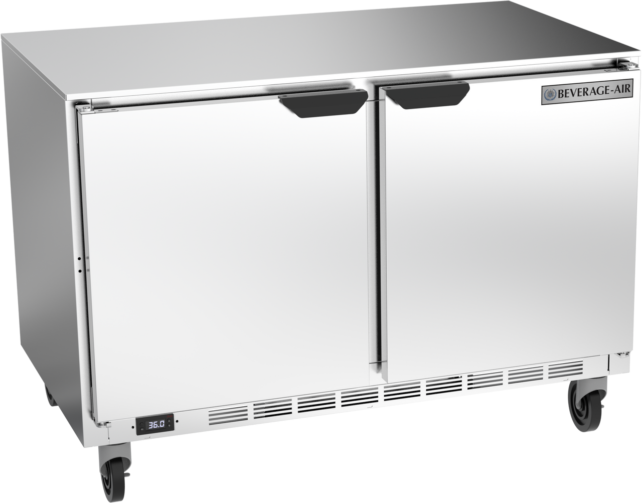 Beverage-Air - 48" Mobile Undercounter Freezer w/ 2 Solid Swing Doors - UCF48AHC