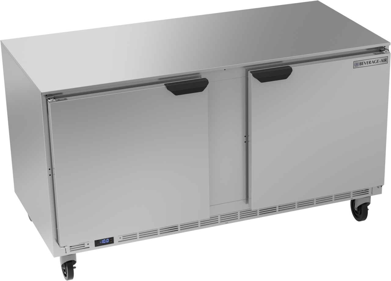 Beverage-Air - 60" Mobile Undercounter Freezer w/ 2 Solid Swing Doors - UCF60AHC