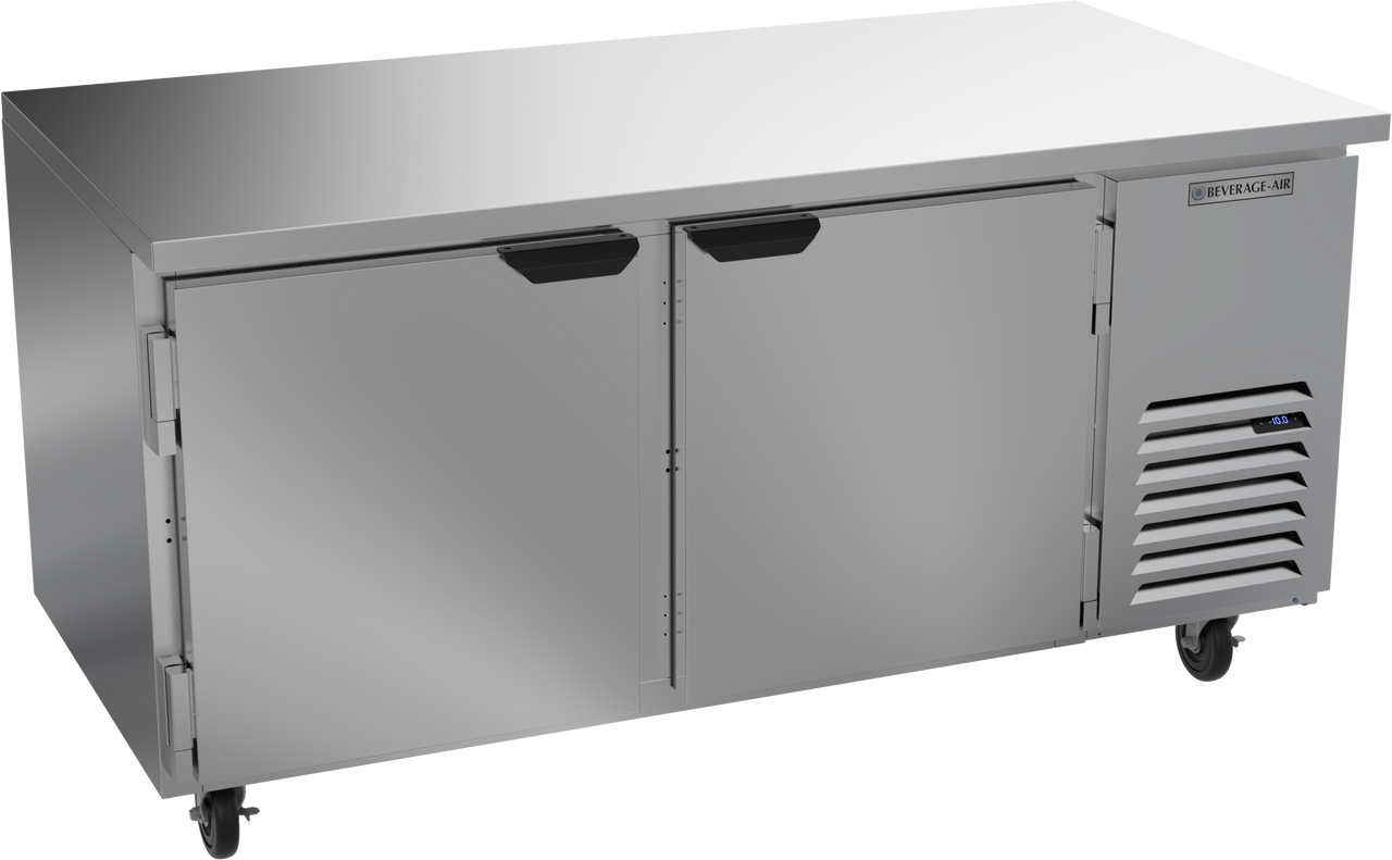 Beverage-Air - 67" Mobile Undercounter Freezer w/ 2 Solid Swing Doors - UCF67AHC