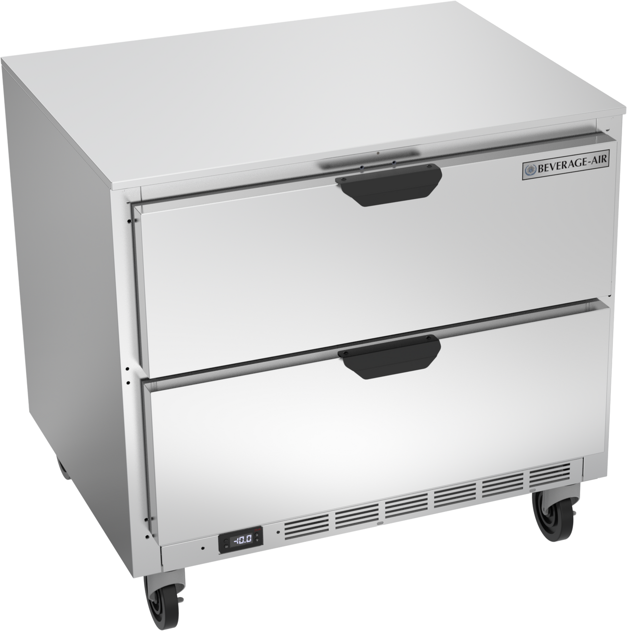 Beverage-Air - 36" Mobile Undercounter Freezer w/ 2 Drawers - UCFD36AHC-2