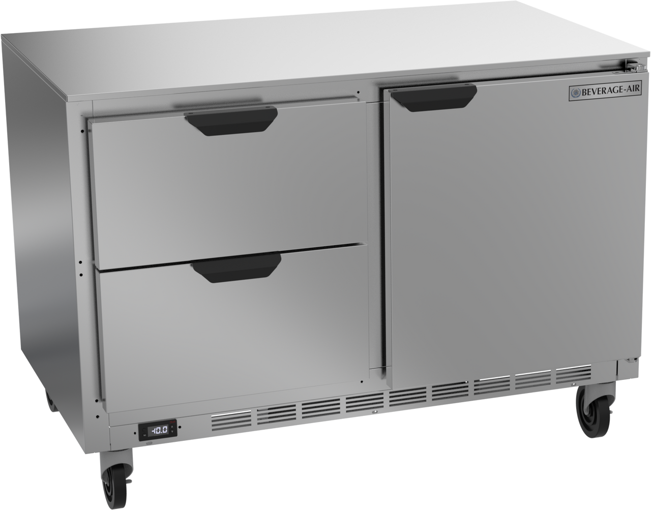 Beverage-Air - 48" Mobile Undercounter Freezer w/ 2 Drawers & 1 Door - UCFD48AHC-2