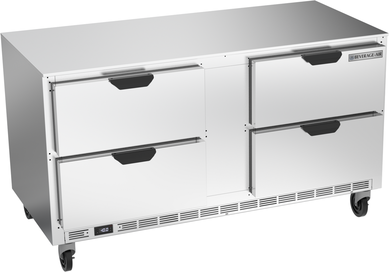 Beverage-Air - 60" Mobile Undercounter Freezer w/ 4 Drawers - UCFD60AHC-4