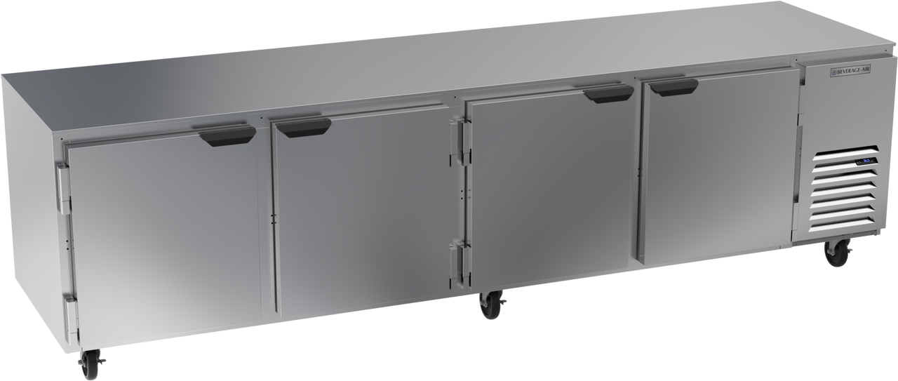 Beverage-Air - 119" Mobile Undercounter Refrigerator w/ 4 Solid Swing Doors - UCR119AHC