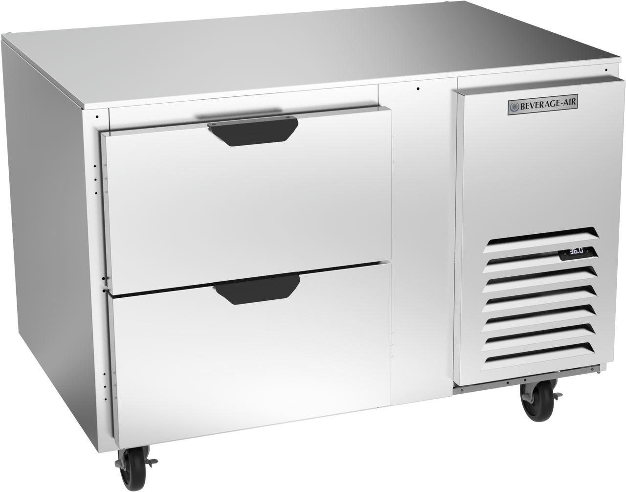 Beverage-Air - 46" Mobile Undercounter Refrigerator w/ 2 Drawers - UCRD46AHC-2