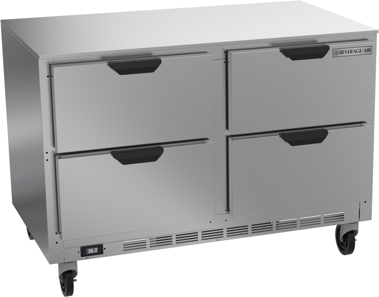 Beverage-Air - 48" Mobile Undercounter Refrigerator w/ 4 Drawers - UCRD48AHC-4