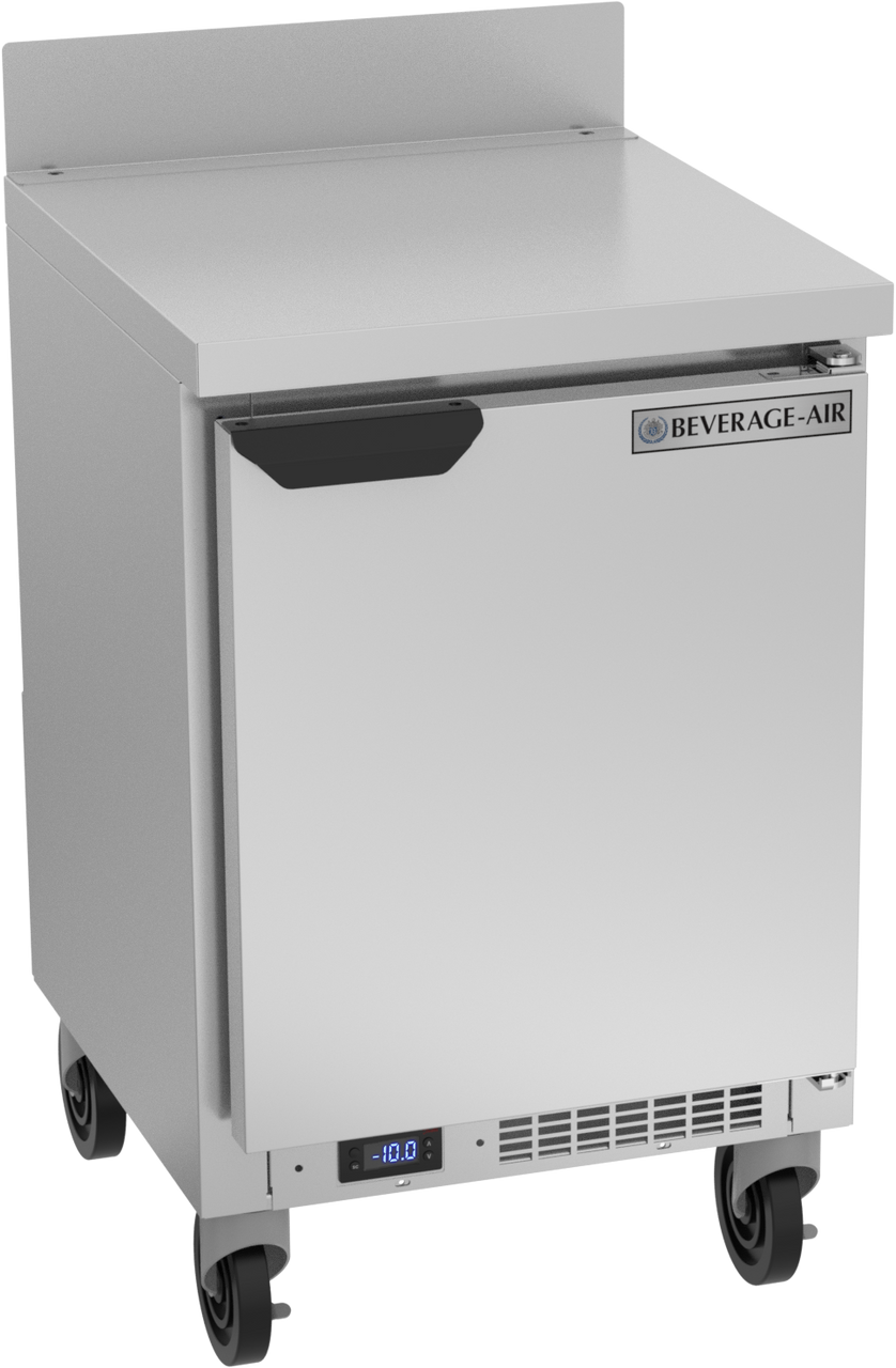 Beverage-Air - 20" Mobile Worktop Shallow Depth Freezer w/ 1 Solid Swing Door - WTF20HC