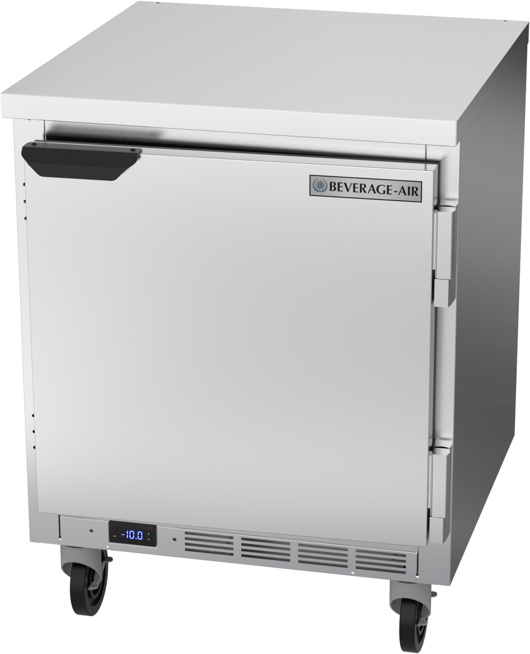 Beverage-Air - 27" Mobile Worktop Shallow Depth Freezer w/ 1 Solid Swing Door - WTF27HC-FLT