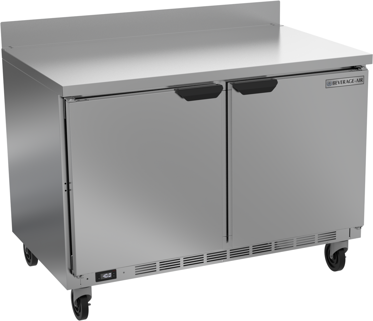 Beverage-Air - 48" Mobile Worktop Freezer w/ 2 Solid Swing Doors - WTF48AHC