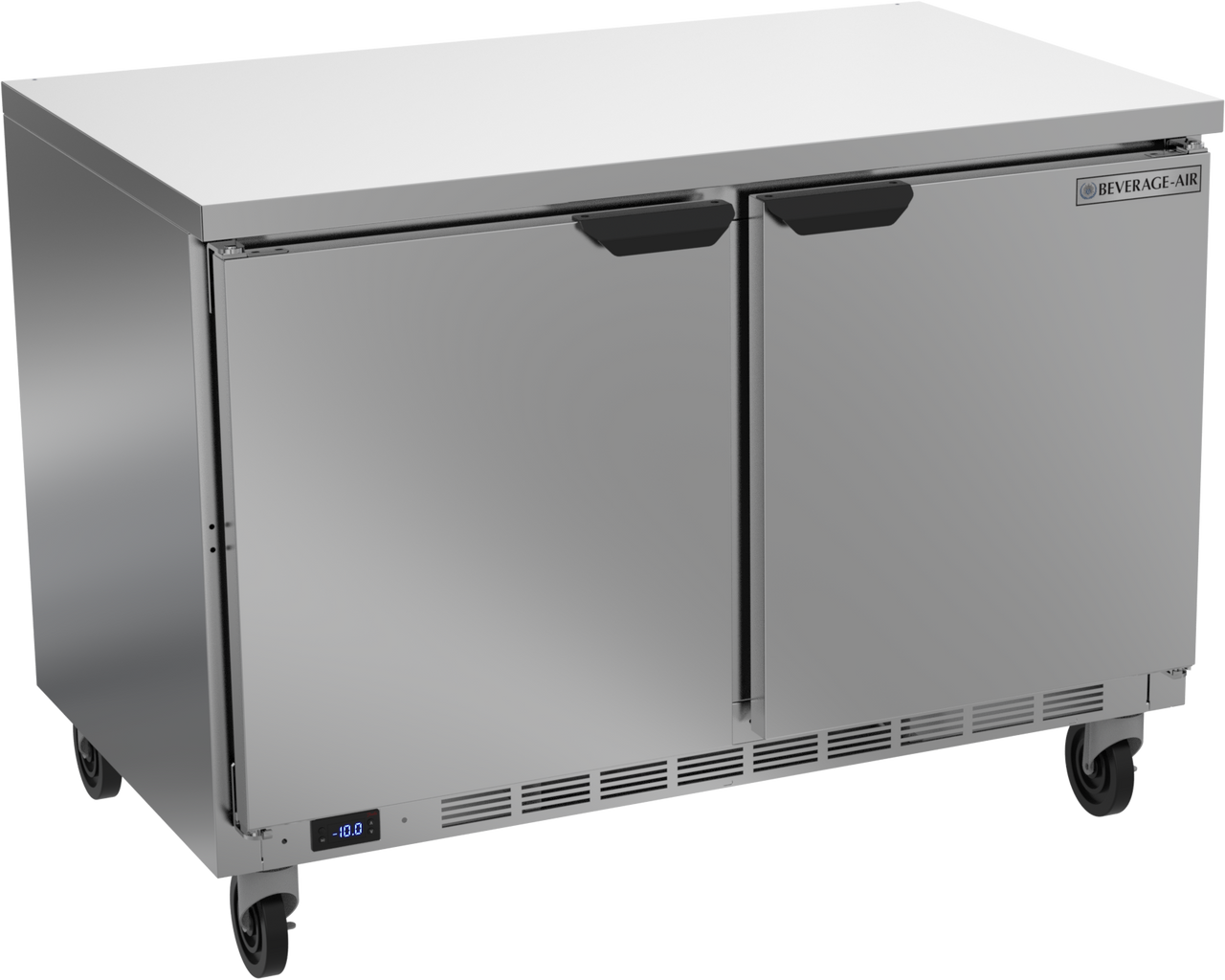 Beverage-Air - 48" Mobile Worktop Freezer w/ 2 Solid Swing Doors - WTF48AHC-FLT
