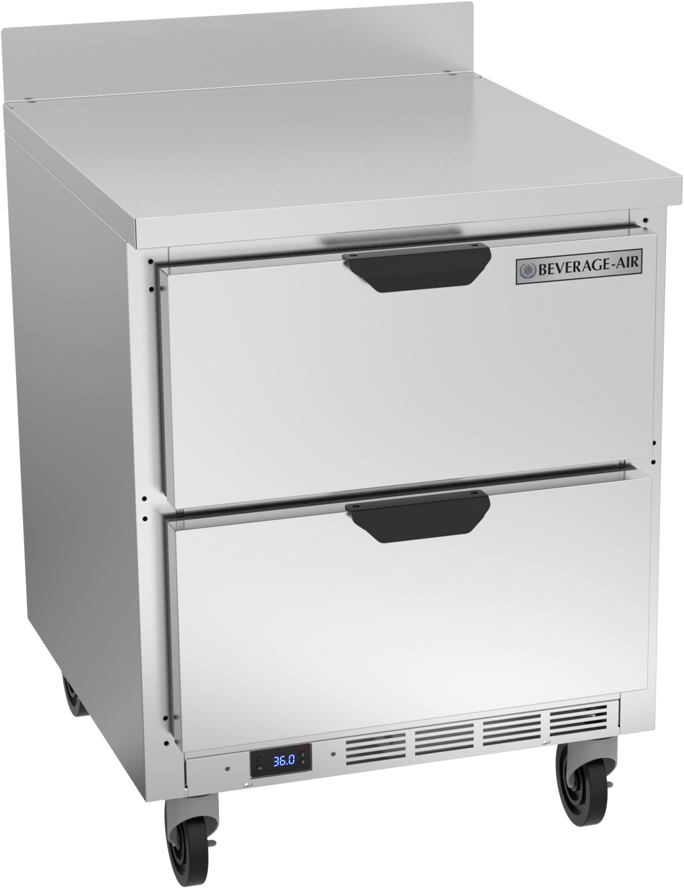 Beverage-Air - 27" Mobile Worktop Freezer w/ 2 Drawers - WTFD27AHC-2