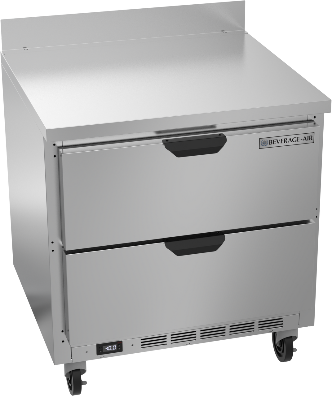 Beverage-Air - 32" Mobile Worktop Freezer w/ 2 Drawers - WTFD32AHC-2