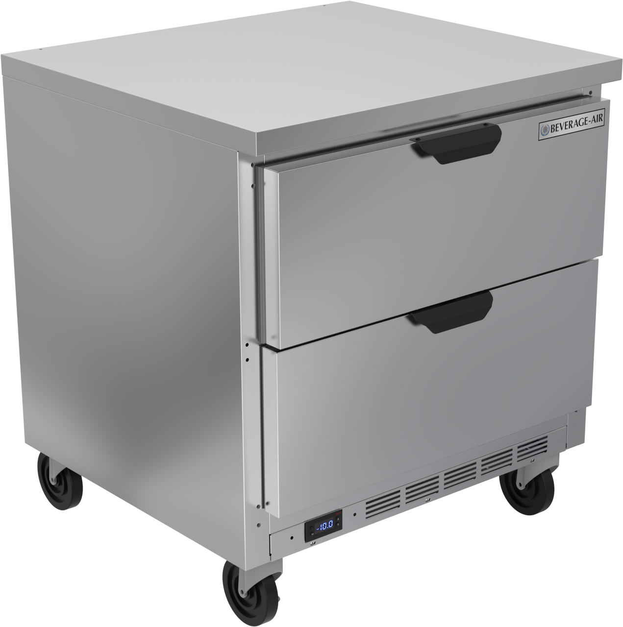 Beverage-Air - 32" Mobile Worktop Freezer w/ 2 Drawers - WTFD32AHC-2-FLT