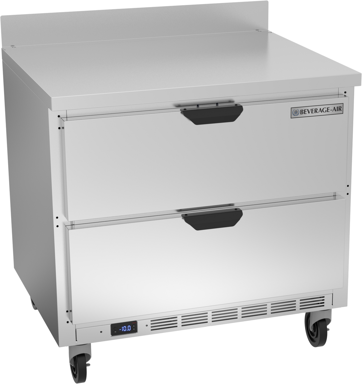 Beverage-Air - 36" Mobile Worktop Freezer w/ 2 Drawers - WTFD36AHC-2