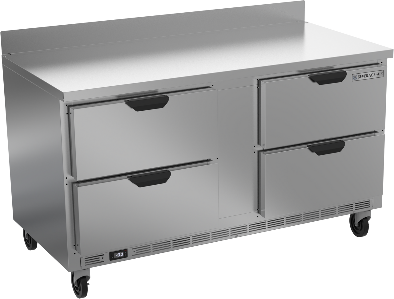 Beverage-Air - 60" Mobile Worktop Freezer w/ 4 Drawers - WTFD60AHC-4