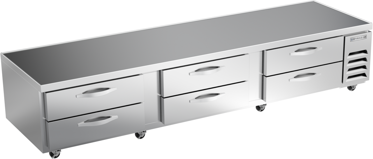 Beverage-Air - 112" Chef Base Refrigerator w/ 6 Drawers - WTRCS112HC
