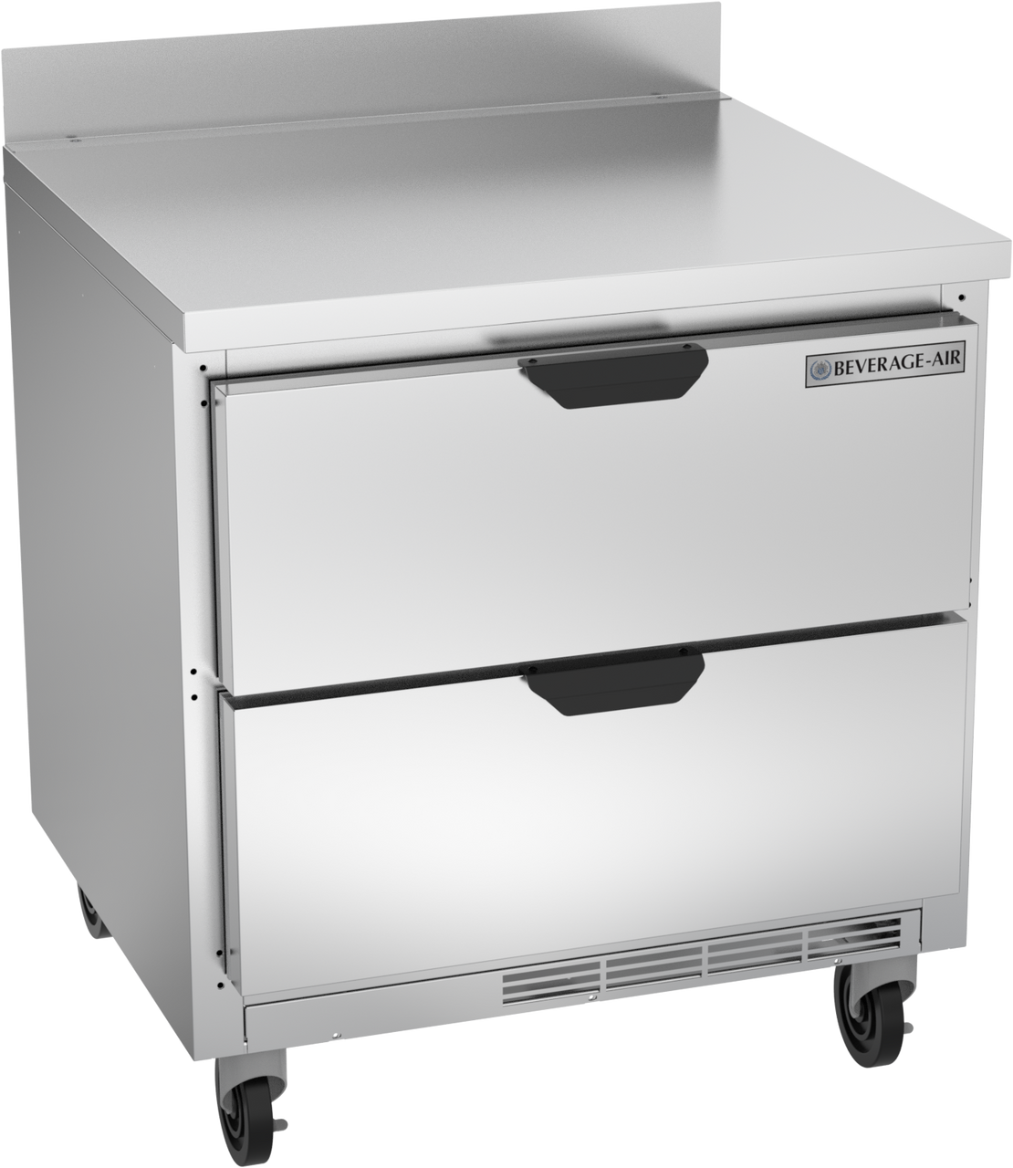 Beverage-Air - 32" Mobile Worktop Refrigerator w/ 2 Drawers - WTRD32AHC-2