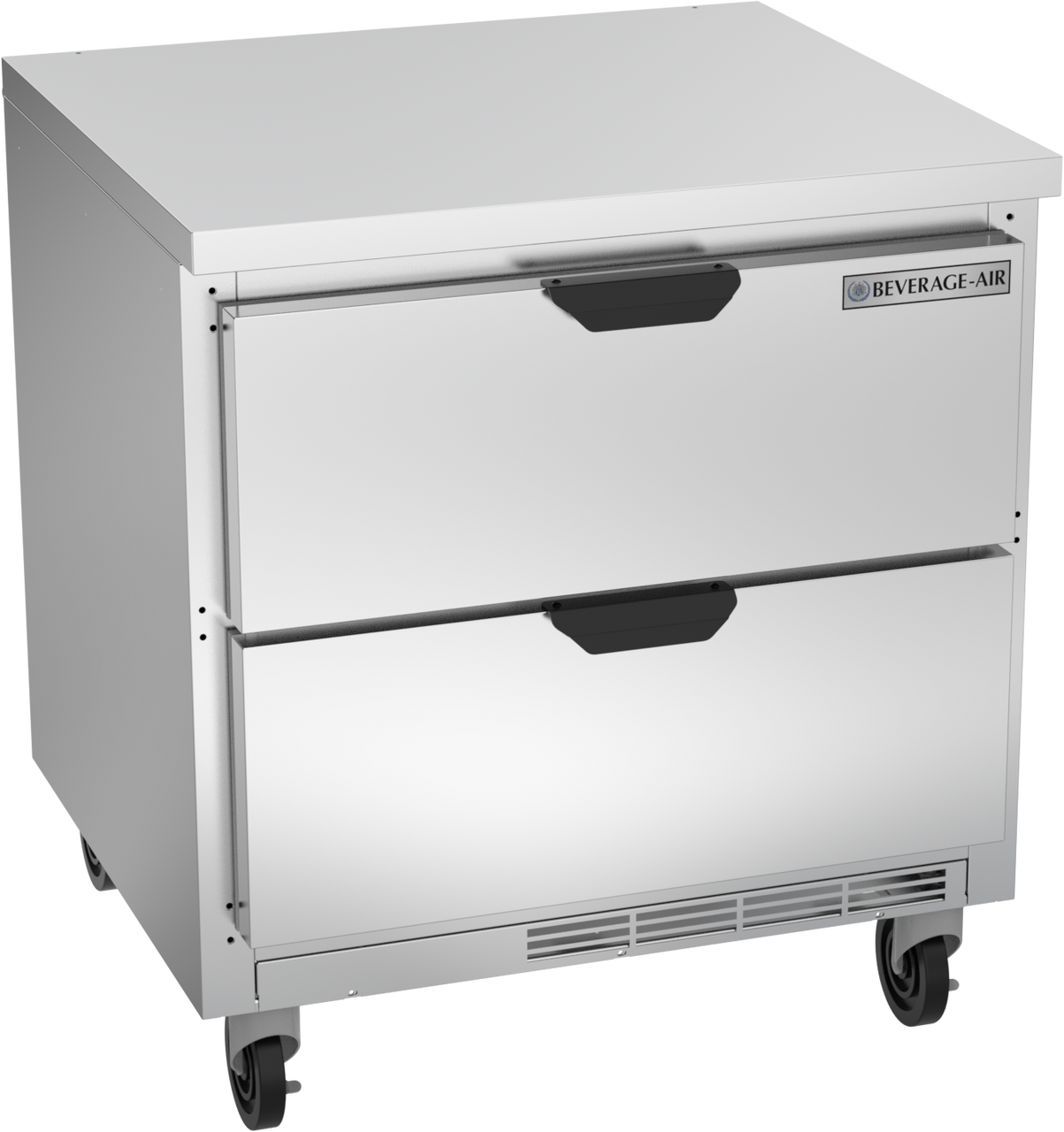 Beverage-Air - 32" Mobile Worktop Refrigerator w/ 2 Drawers - WTRD32AHC-2-FLT
