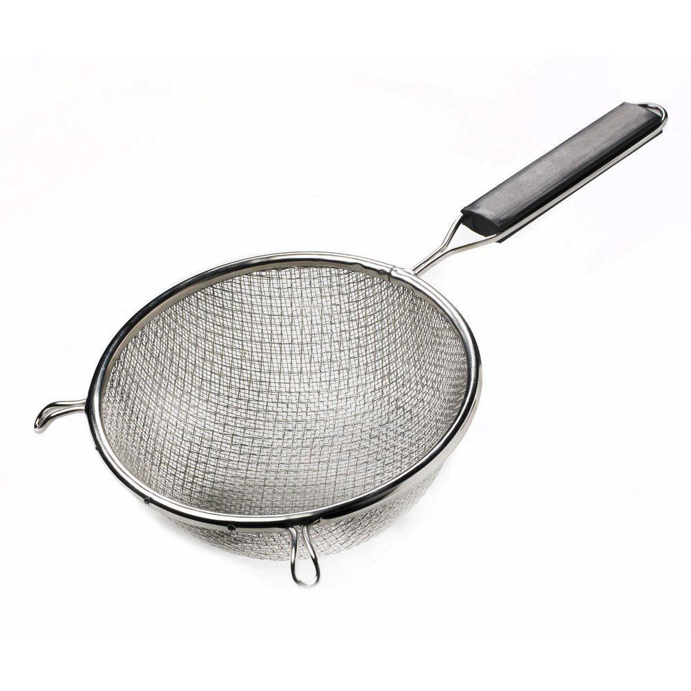 Browne 6.25" Double Mesh Stainless Steel Strainer - 18096