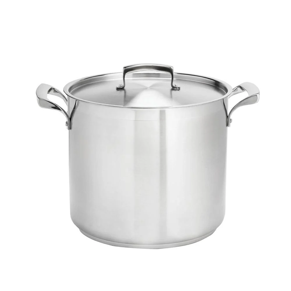 Browne 12 Qt. Thermalloy Stainless Steel Deep Stock Pot - 5723912