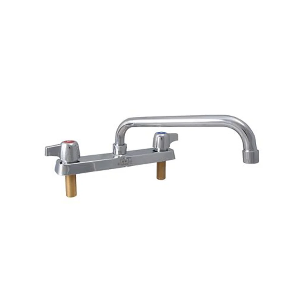 BK Resources BK8D-10-G 8" Workforce Deck Mount Faucet with 10" Swing Spout