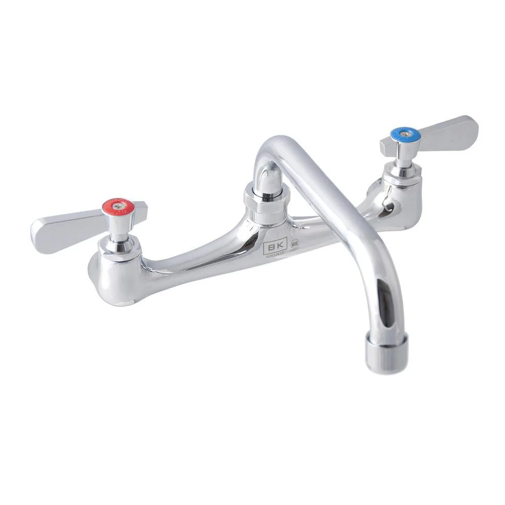 BK Resources BKF-8W-8-G Workforce 8" Splash Mount Faucet with 8" Swing Spout