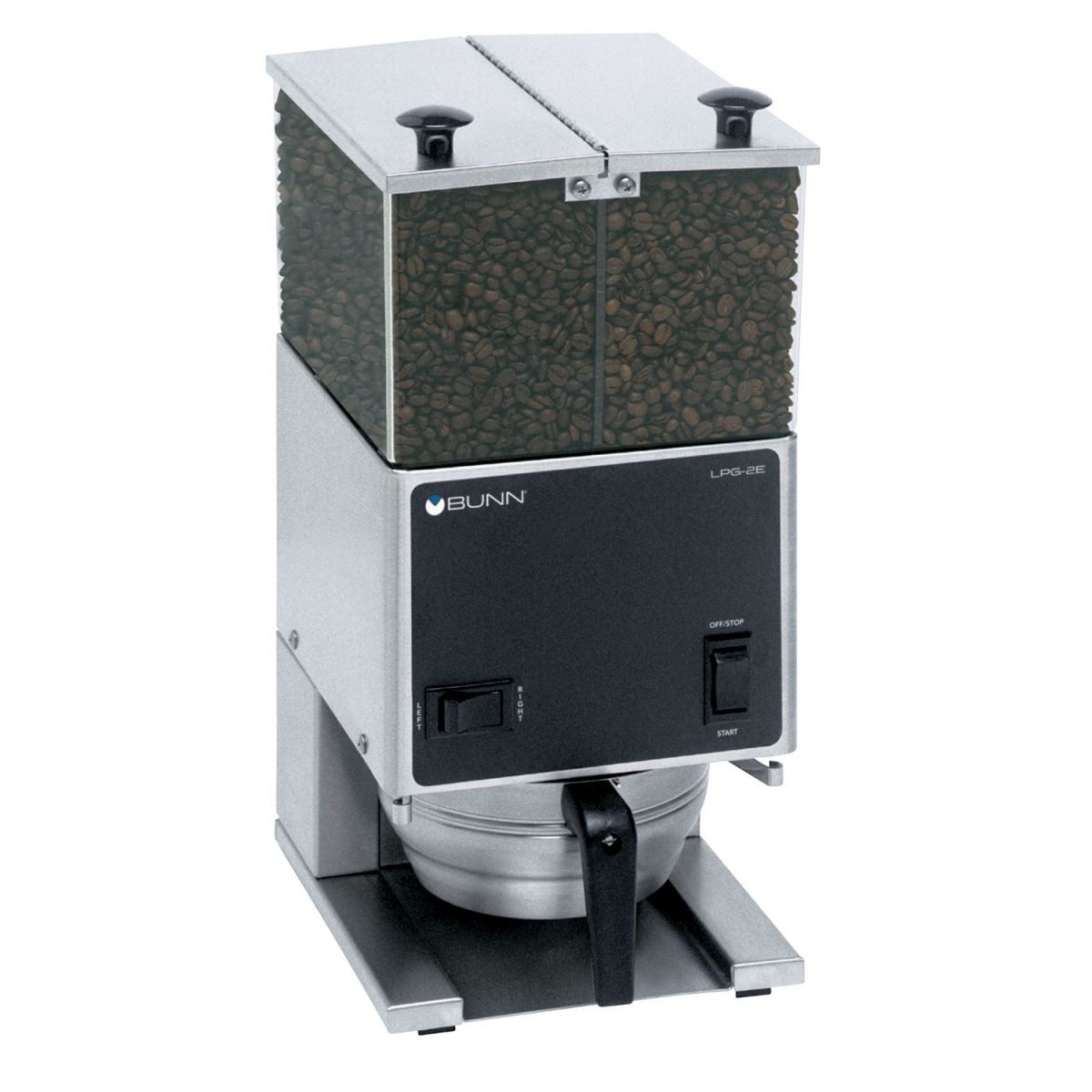 BUNN - LPG-2E Low Profile Portion Control Coffee Grinder w/ 2 Hoppers - 26800.6000