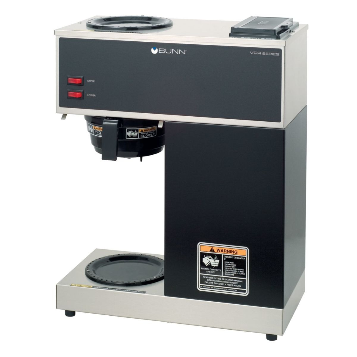 BUNN - VPR 12 Cup Pourover Coffee Brewer w/ 2 Warmers - 33200.6000