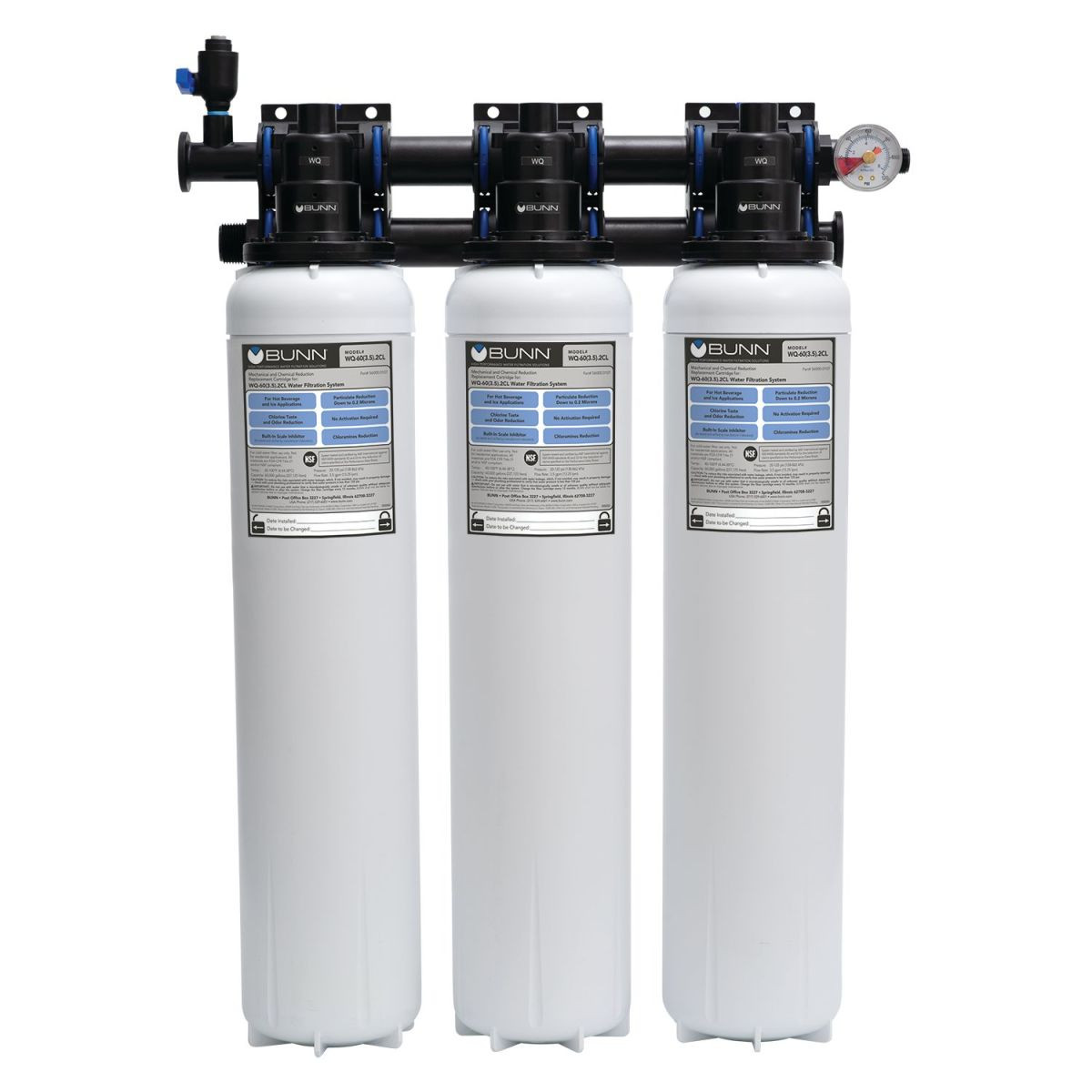 BUNN - WQ-TRPL60(10.5).2CL High Performance Water Filtration System - 56000.0007
