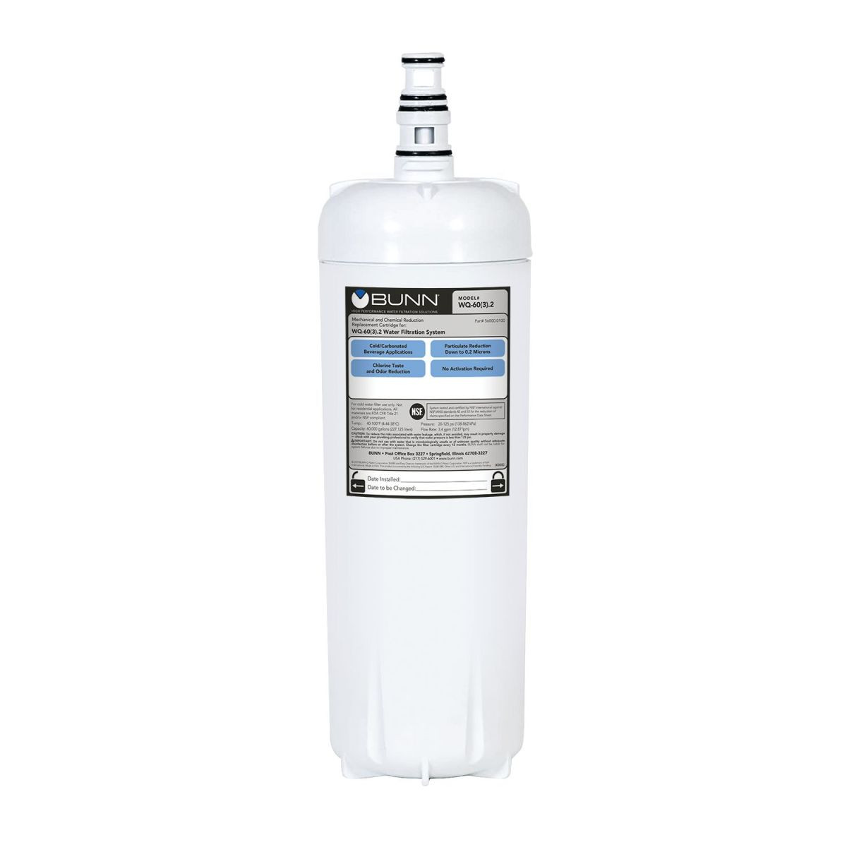 BUNN - WQ-60(3.4).2 High Performance Water Filtration Cartridge - 56000.0100