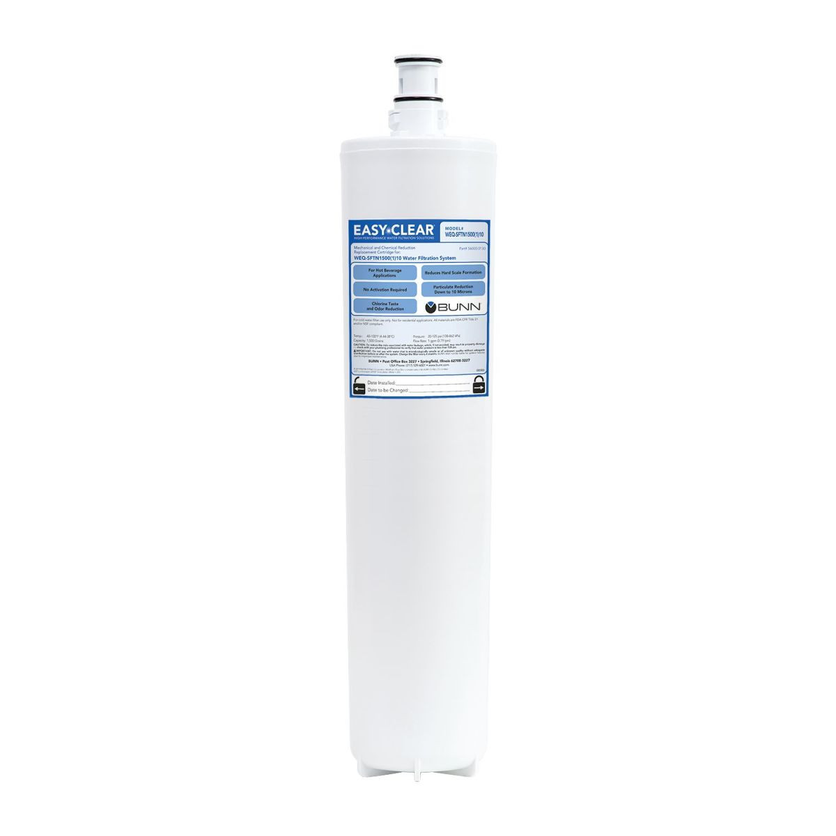 BUNN - WEQ-SFTN1500(1)10 High Performance Water Filtration Cartridge - 56000.0130