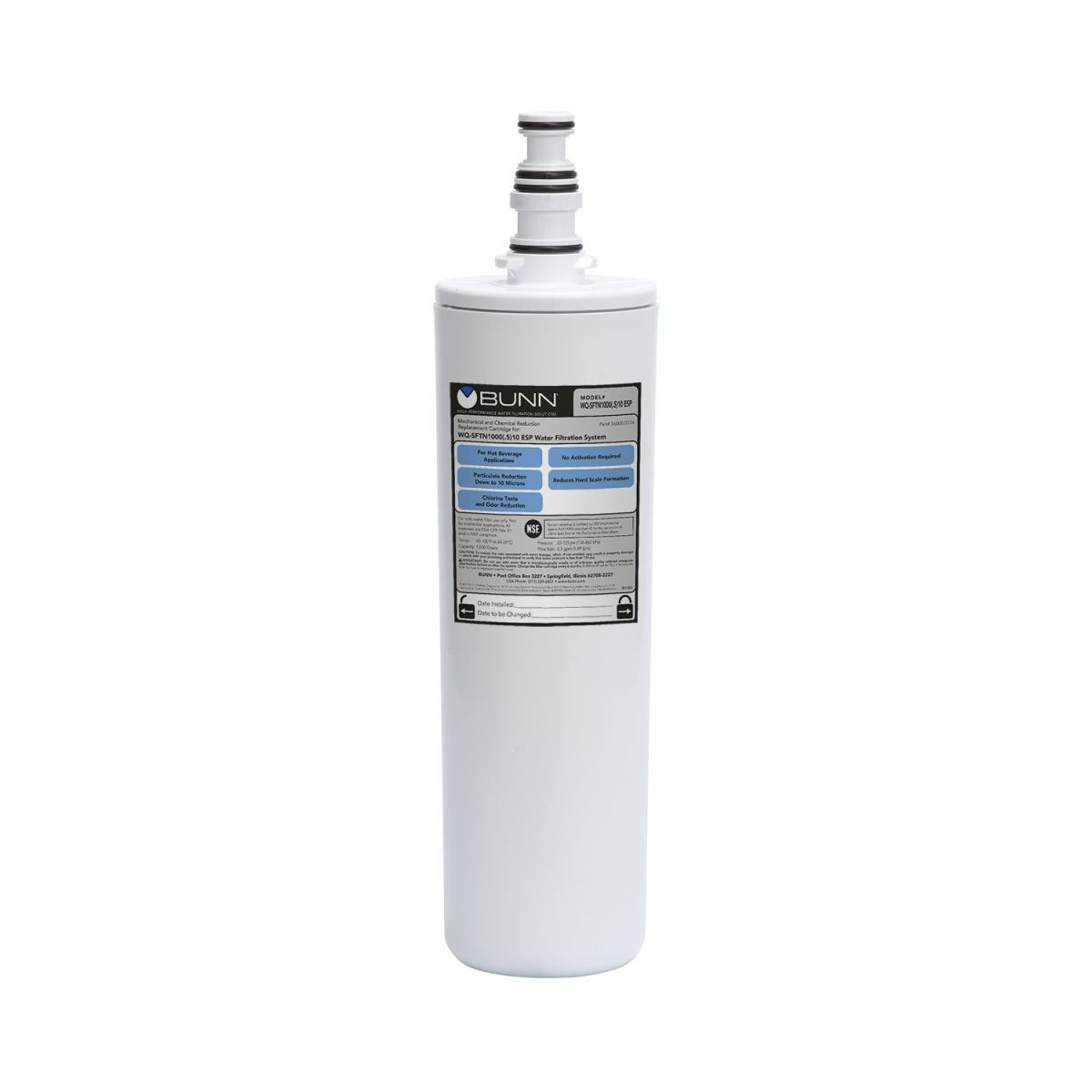 BUNN - WQ-SFTN1000(.5)10 ESP High Performance Water Filtration Cartridge - 56000.0134
