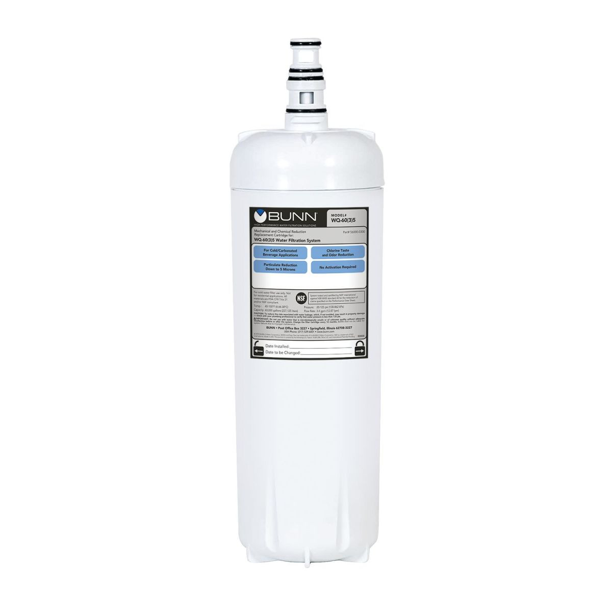 BUNN - WQ-60(3)5 High Performance Water Filtration Cartridge - 56000.0300