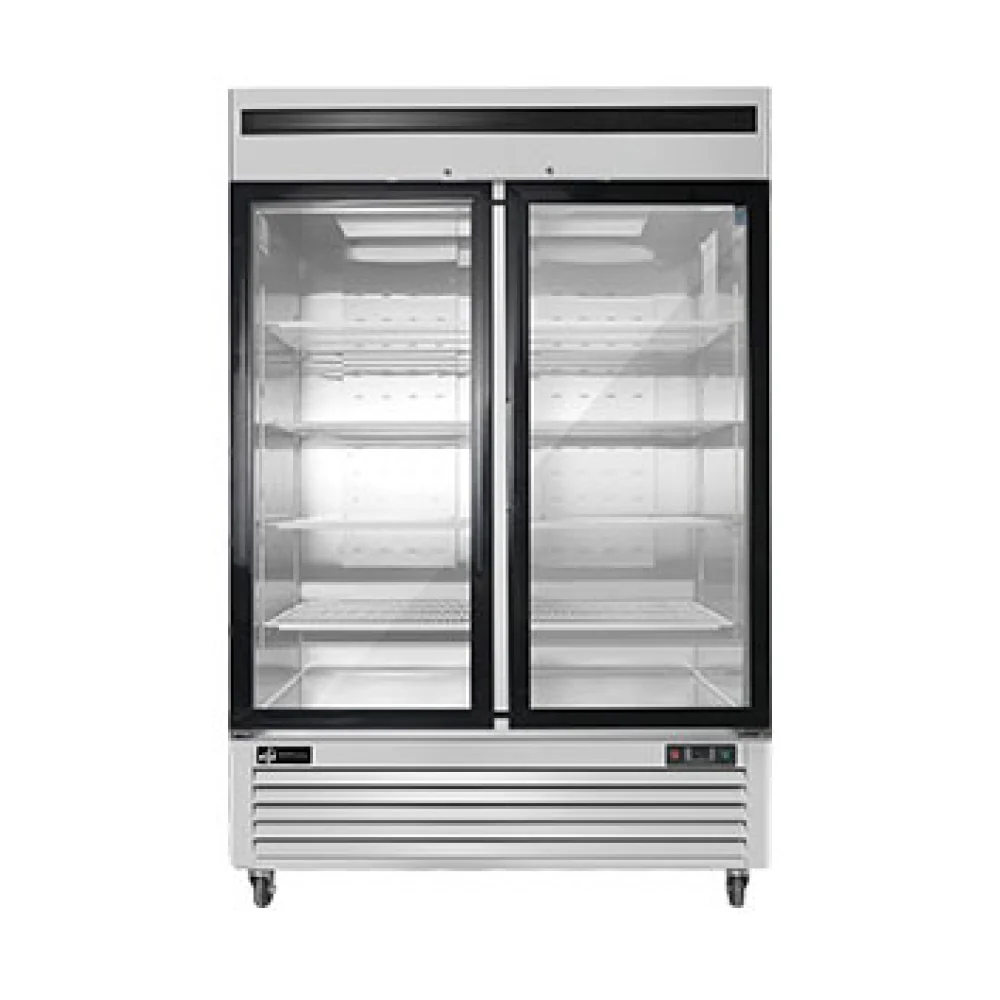 EFI C2-54GDSVC 54" Glass 2-Door Stainless Steel Refrigerated Merchandiser - 44.8 Cu. Ft.